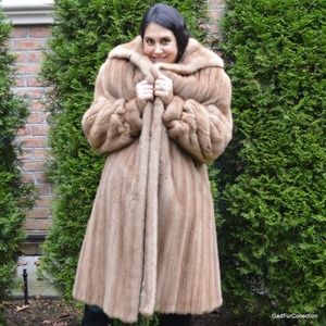 Female Pastel Mink Full Length Fur Coat Size 12-14